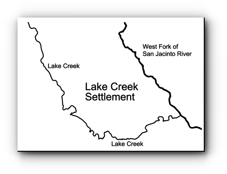 Map of the Lake Creek Settlement