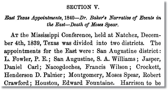 Preacher Appointments for 1840 Preacher Appointments for 1840