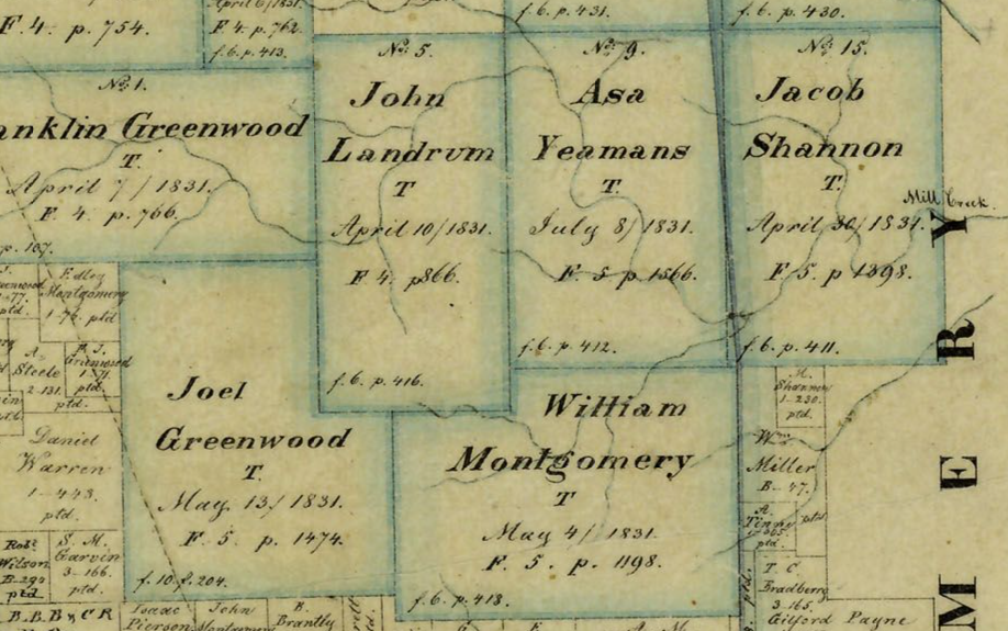 Click Here To See 1858 Grimes County Map in Texas General Land Office