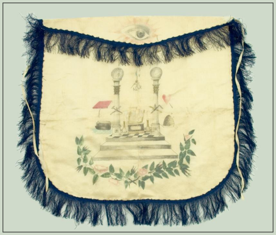 Early Texas Masonic Apron Belonging to Caleb Lynn Spencer Who Came to Texas in 1857 - Star of the Republic Museum